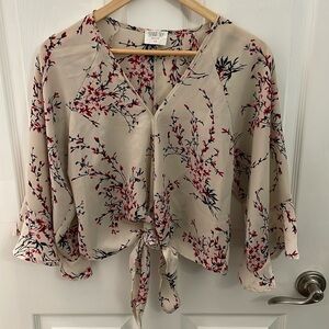 Sienna Sky Tie Waist Blossom Blouse